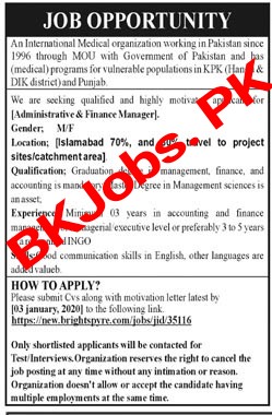 Ngo Kpk Hangu D I Khan Jobs For Admin Finance Manager Latest Bk Jobs