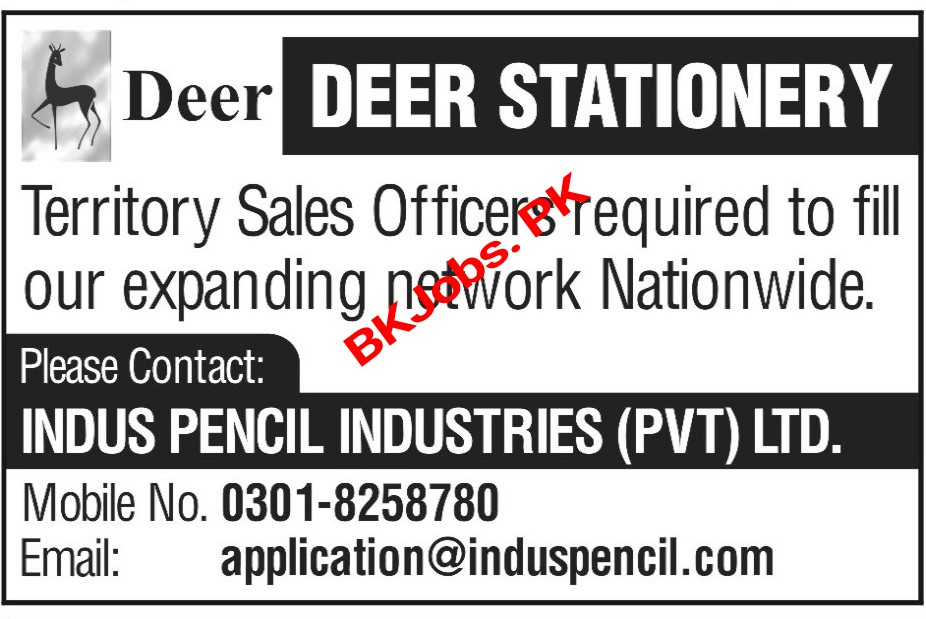 Deer Stationery Jobs 2020 for Sales Officers | BK Jobs