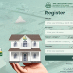 Young Pakistani family receiving house documents under Apni Zameen Apna Ghar Plot Scheme 2025 by Punjab Government