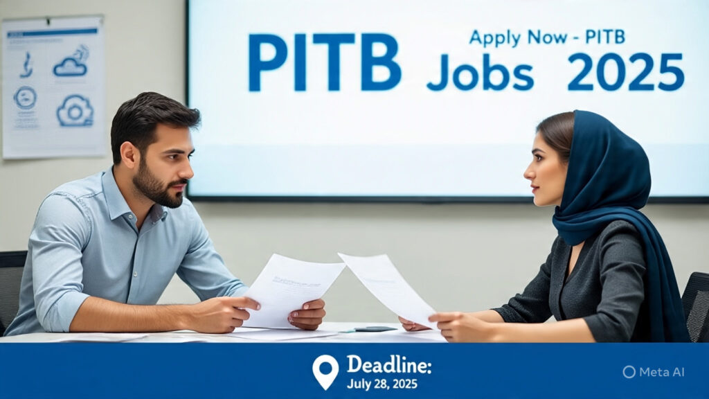 PITB Jobs 2025 expired on 28 July – No new vacancies currently open